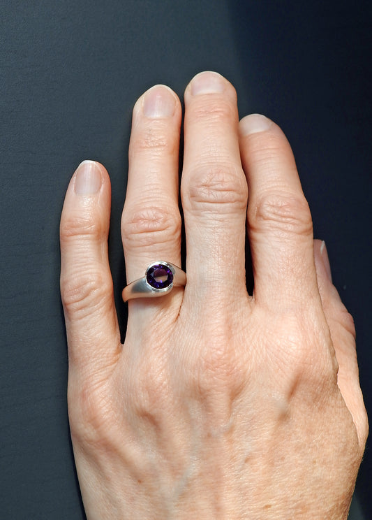Amethyst ring by ZEALmetal, Nicole Horlor, in Kingston, ON, Canada