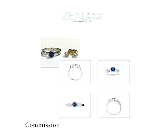 Tri-stone ring