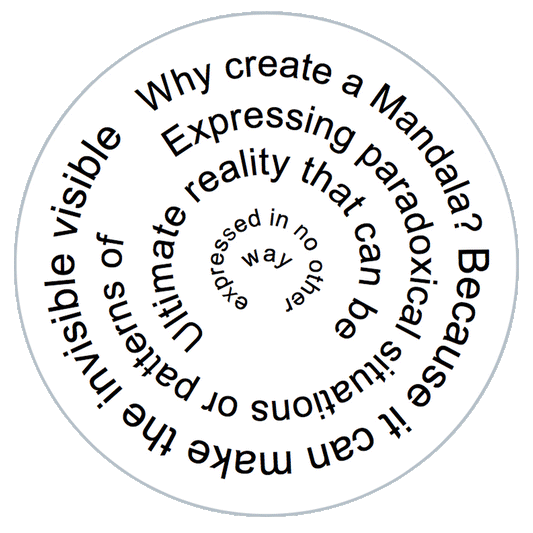 Mandala making ~ This is not directed to artist it is an open call to ALL!