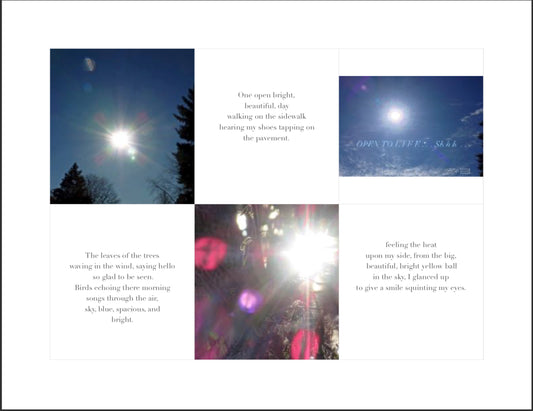 Little tiny sun story book in the making... Awareness is the light, are you aware?