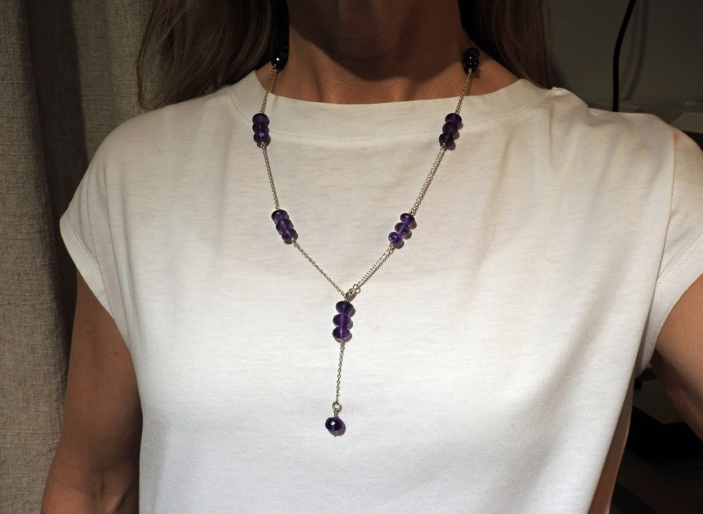 Amethyst chain strand