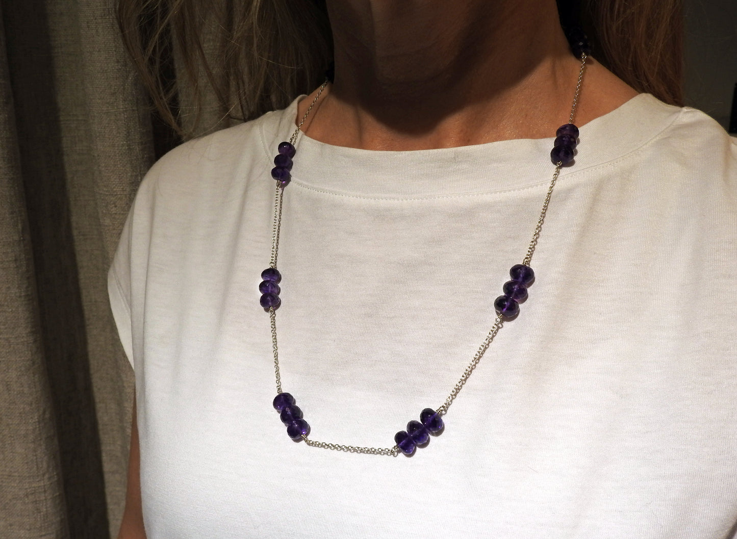 Amethyst chain strand