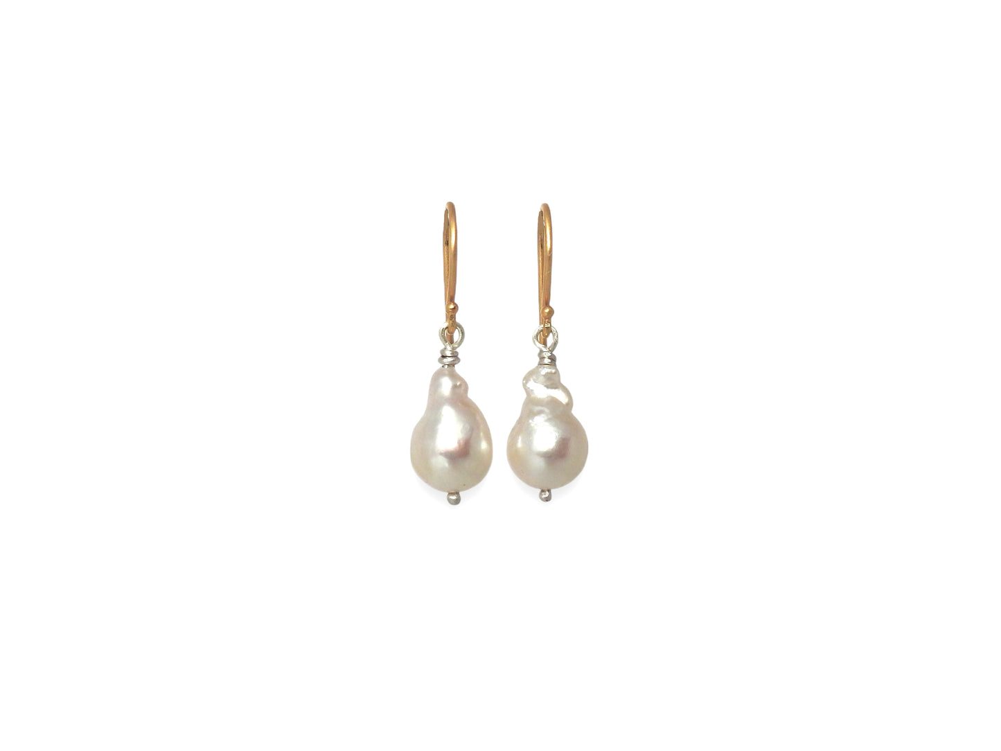 Undefined baroque pearl earrings