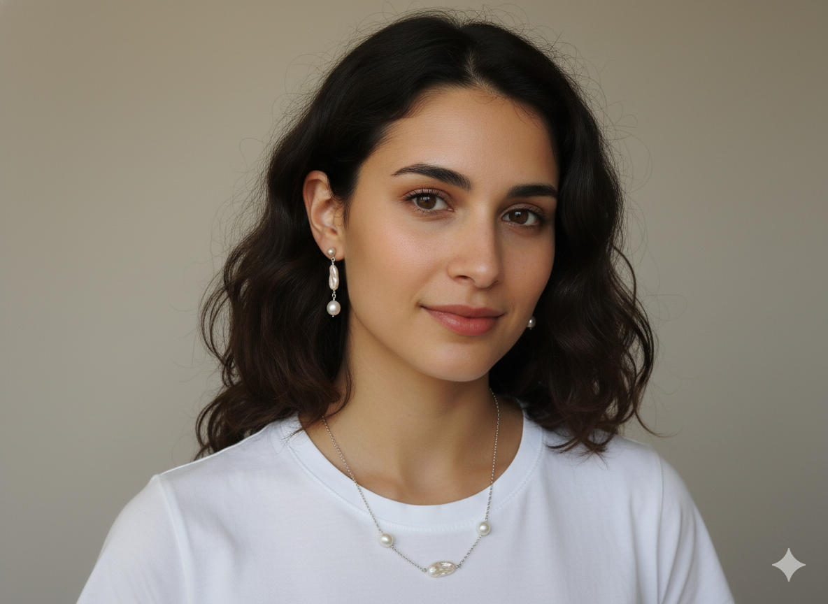 Baroque pearl necklace