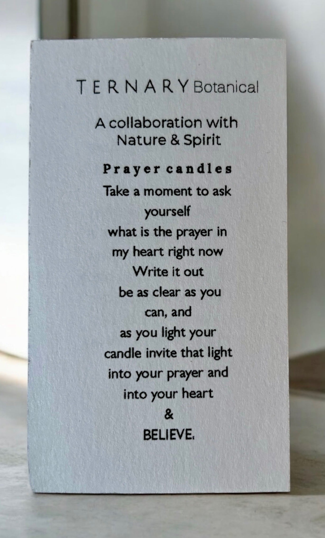 Prayer candle