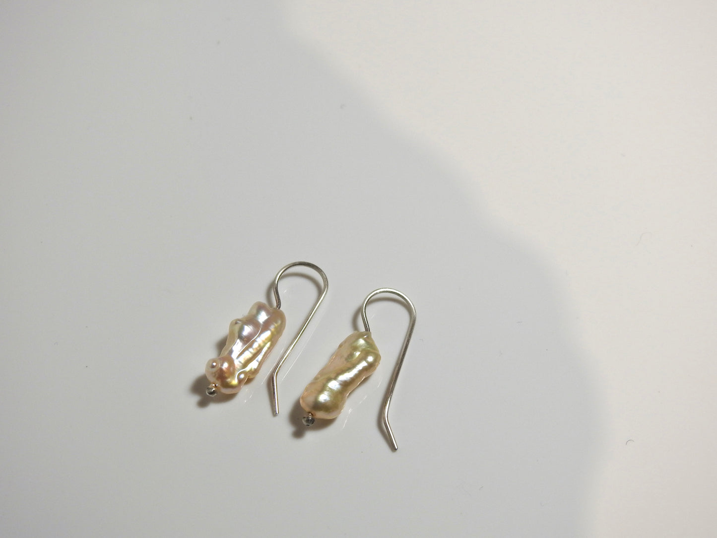 Large keshi pearl earrings