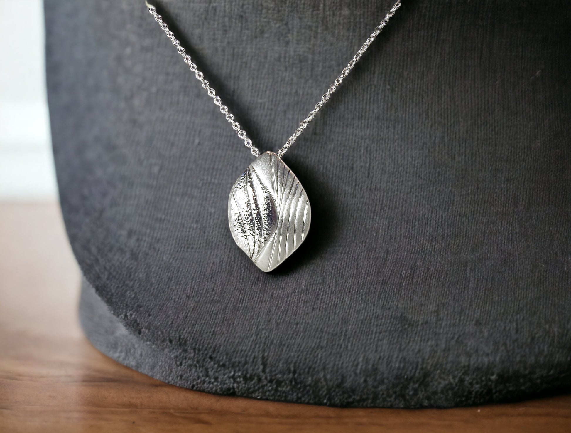 Layered leaf necklace, by ZEALmetal, Nicole Horlor, in Kingston, ON, Canada