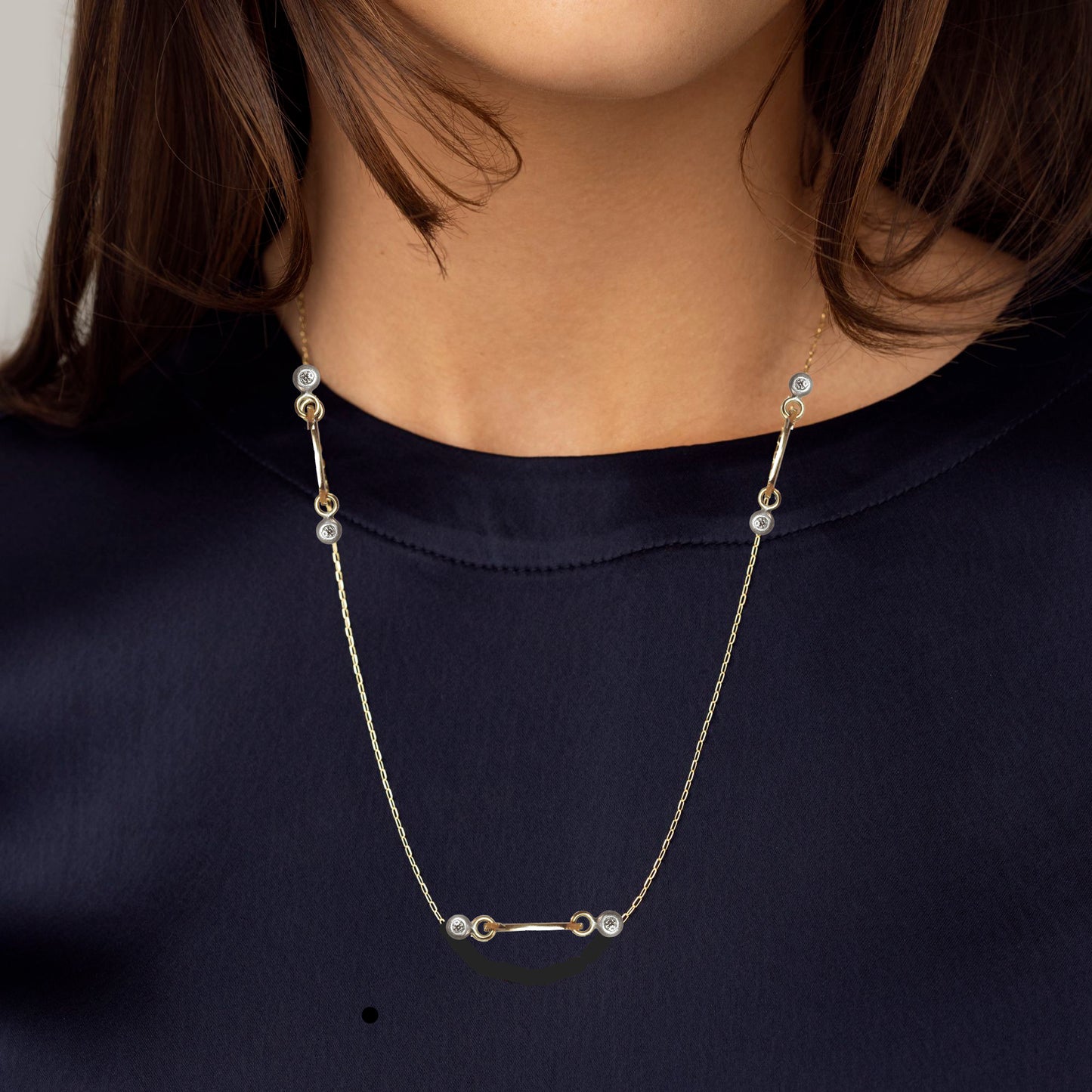 Stretching heaven to earth, earth to heaven necklace