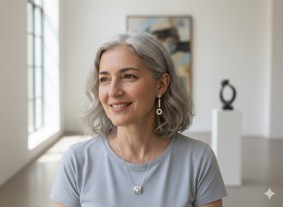 Unique wood curve dangle earrings