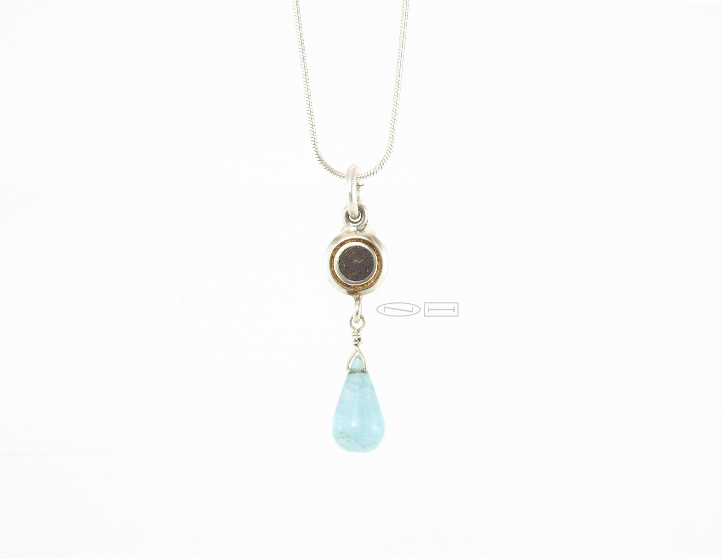 Limestone inlay with some sun and water