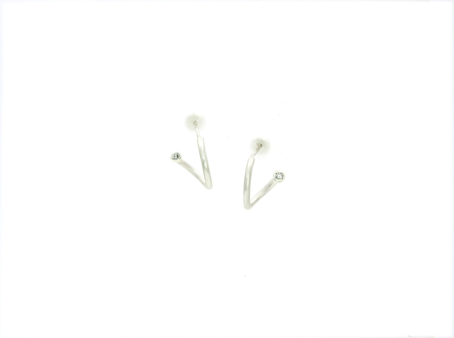 B E hoops with amethyst drops