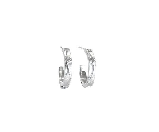 100% recycled sterling silver hoops earrings by ZEALmetal, Nicole Horlor, in Kingston, ON, Canada