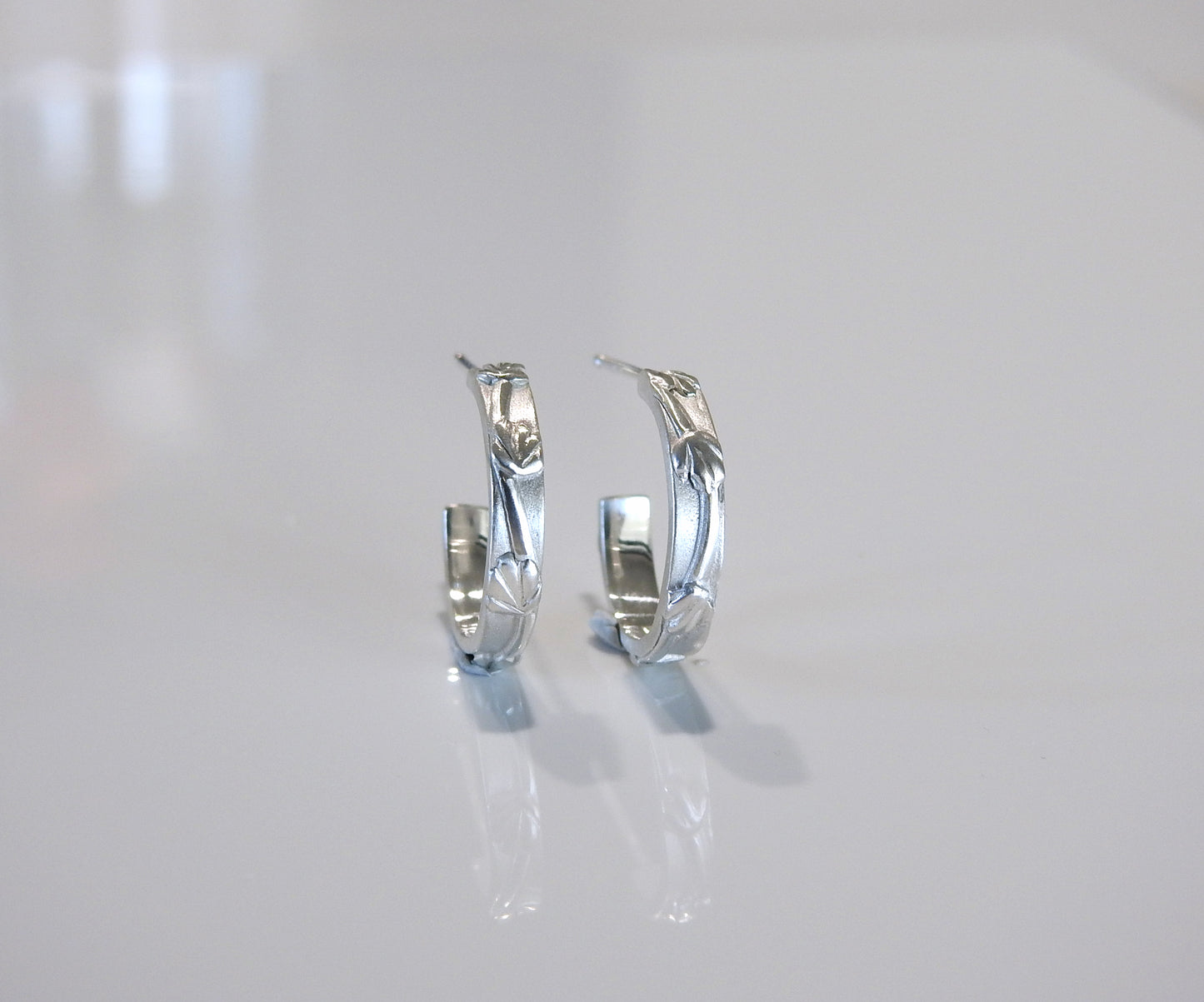 100% recycled sterling silver hoops earrings by ZEALmetal, Nicole Horlor, in Kingston, ON, Canada