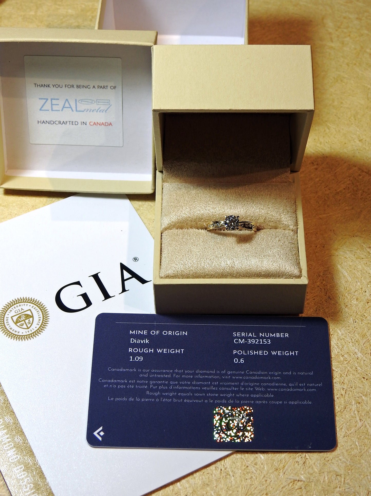 Canadian diamond engagement ring by ZEALmetal, Nicole Horlor, in Kingston, ON Canada