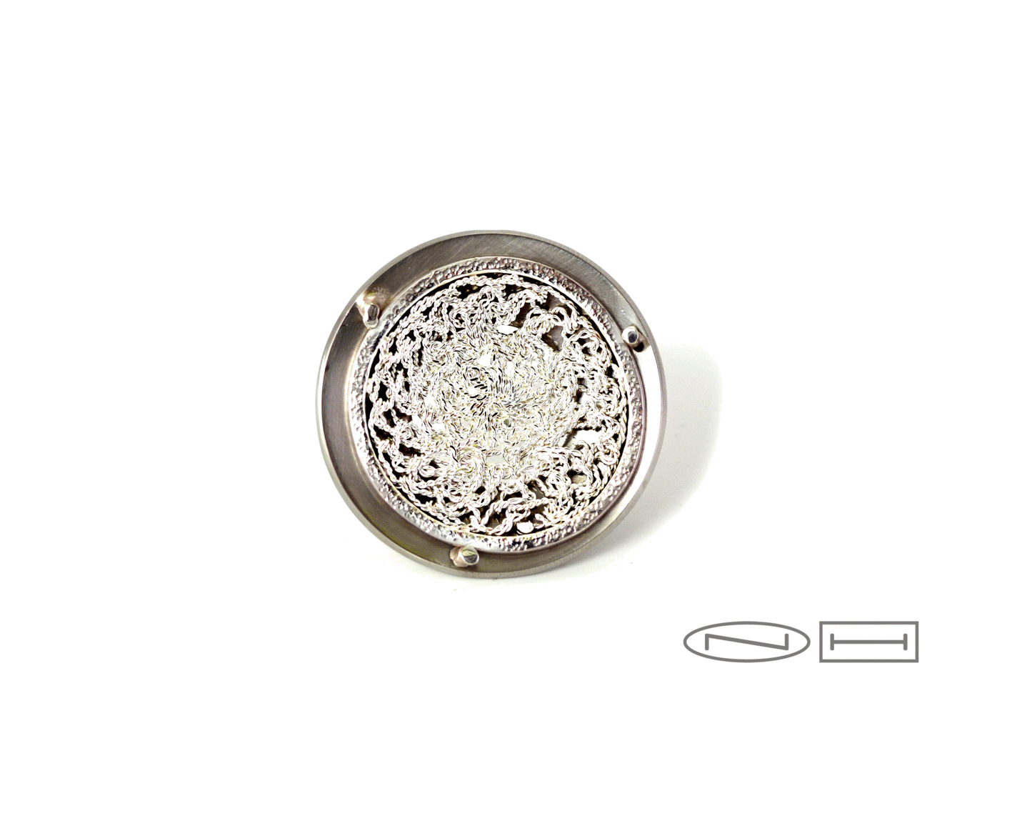 Crochet framed broach