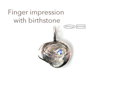 Personalized, fingerprint, thumbprint, dog print, jewellery made from 100% recycled silver, gold, platinum, and palladium, by ZEALmetal, Nicole Horlor, in Kingston, ON, Canada