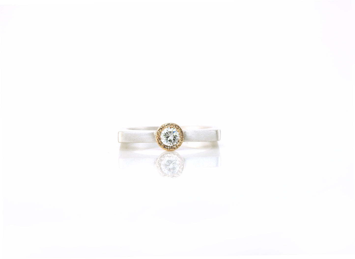 Squared ring, Two tone gold by ZEALmetal, Nicole Horlor, Kingston, ON, Canada