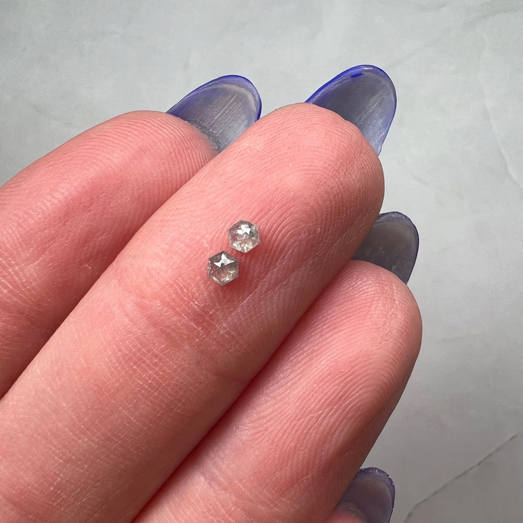 Hexagon shape rosecut set