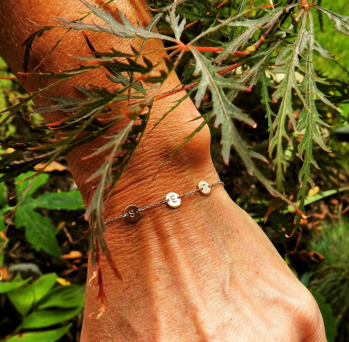 Customized family initial bracelet