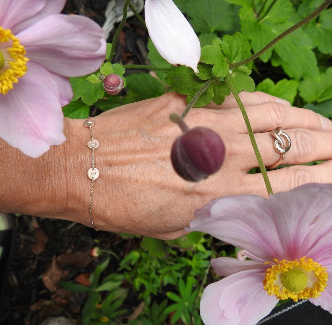 Customized family initial bracelet