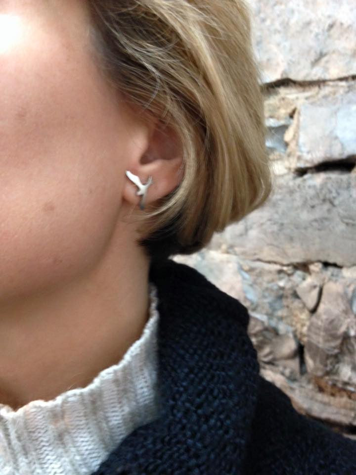 Earrings inspired by Johnathan Livingston Seagull, by ZEALmetal, Nicole Horlor, in Kingston, ON, Canada