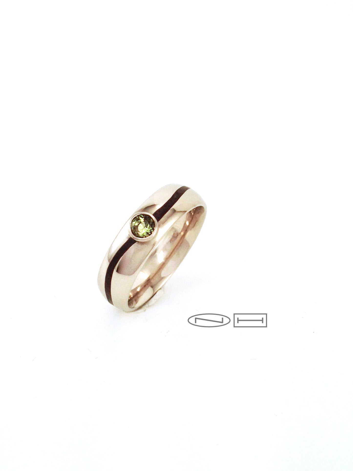 Custom limestone inlay wedding bands by ZEALmetal, Nicole Horlor, Kingston, ON, Canada