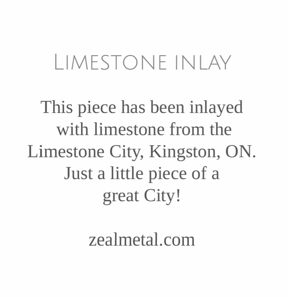 Limstone leaf pattern inlay pendant