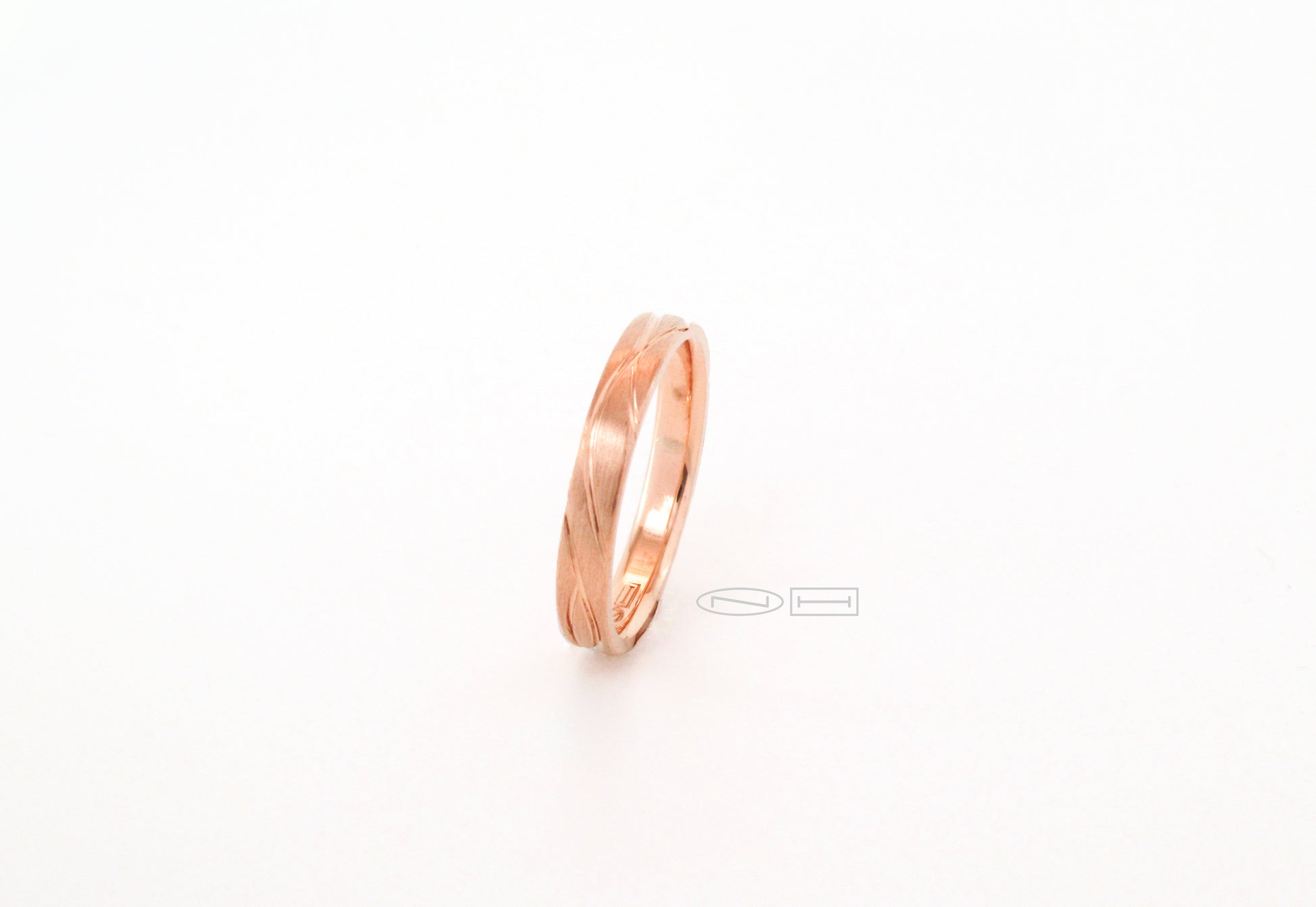 Organically you 3mm hand carved, comfort fit gold stacker. Matte finish with high polish carving and interior  Available in 18kt, or 14kt yellow, white, or red gold and platinum.