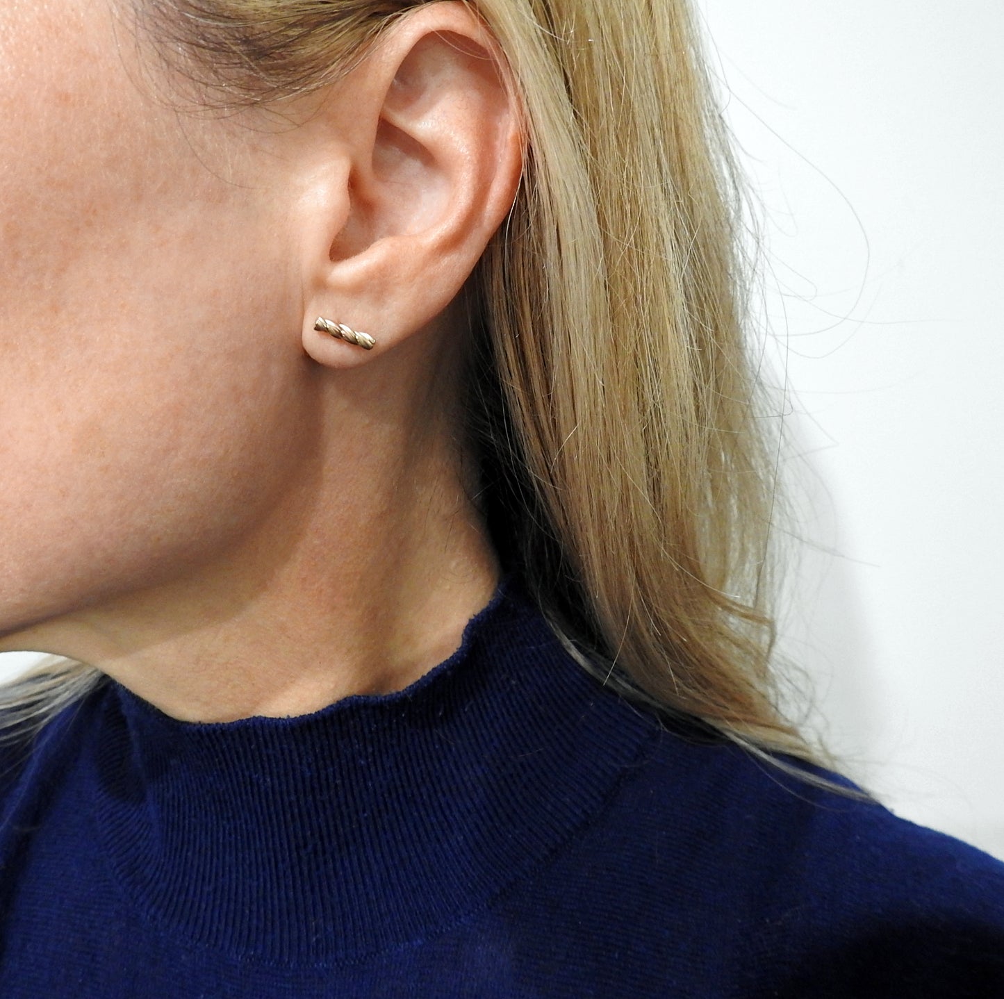 Gold earrings by ZEALmetal, Nicole Horlor, in Kingston, ON, Canada