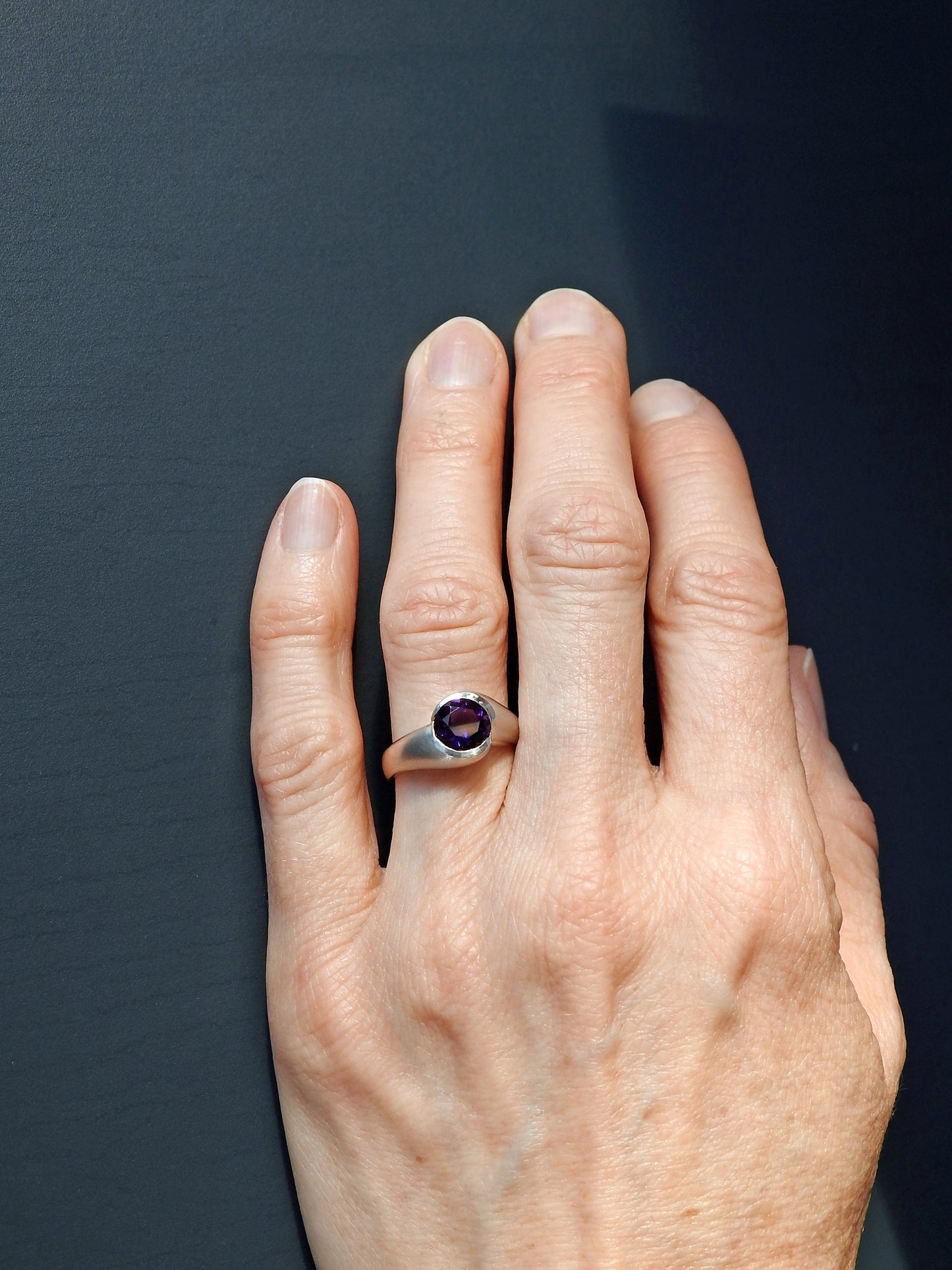 Amethyst ring by ZEALmetal, Nicole Horlor, in Kingston, ON, Canada
