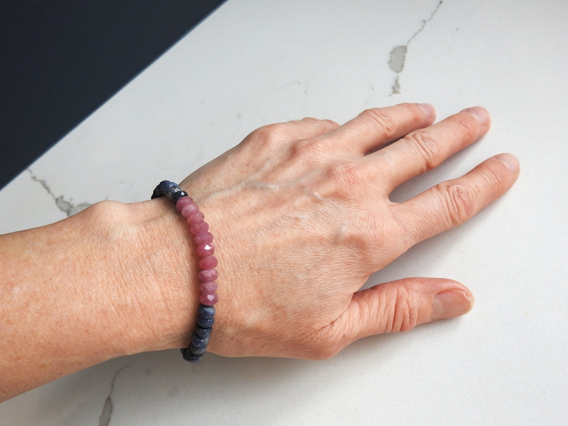 Sapphire and ruby bracelet by ZEALmetal, Nicole Horlor, in Kingston, ON, Canada