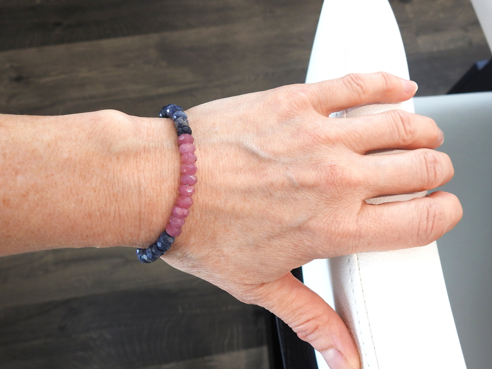 Sapphire and ruby bracelet by ZEALmetal, Nicole Horlor, in Kingston, ON, Canada