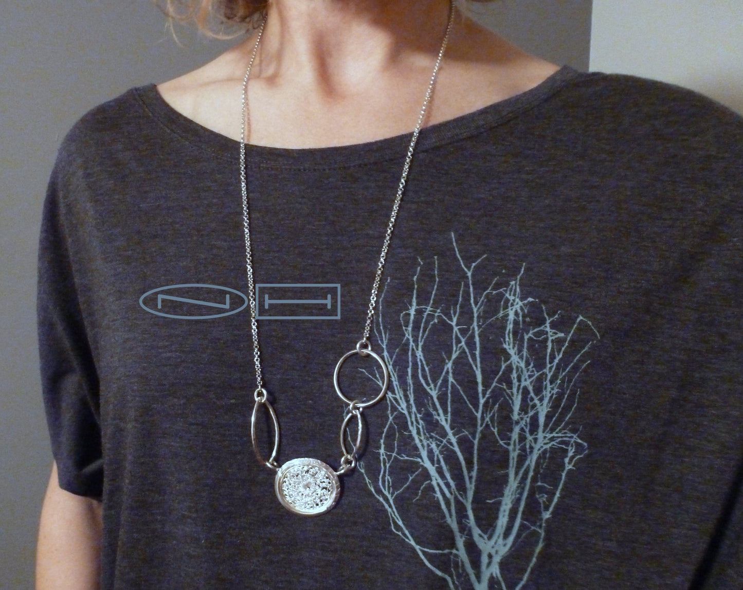 Crochet necklace by ZEALmetal, Nicole Horlor, Kingston, ON, Canada
