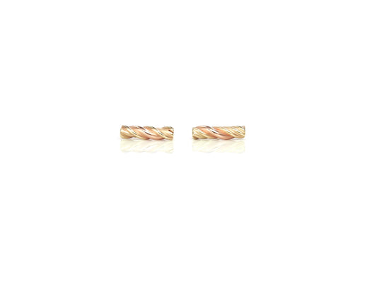 Gold earrings by ZEALmetal, Nicole Horlor, in Kingston, ON, Canada
