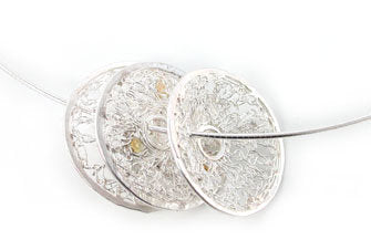Lace disc necklace