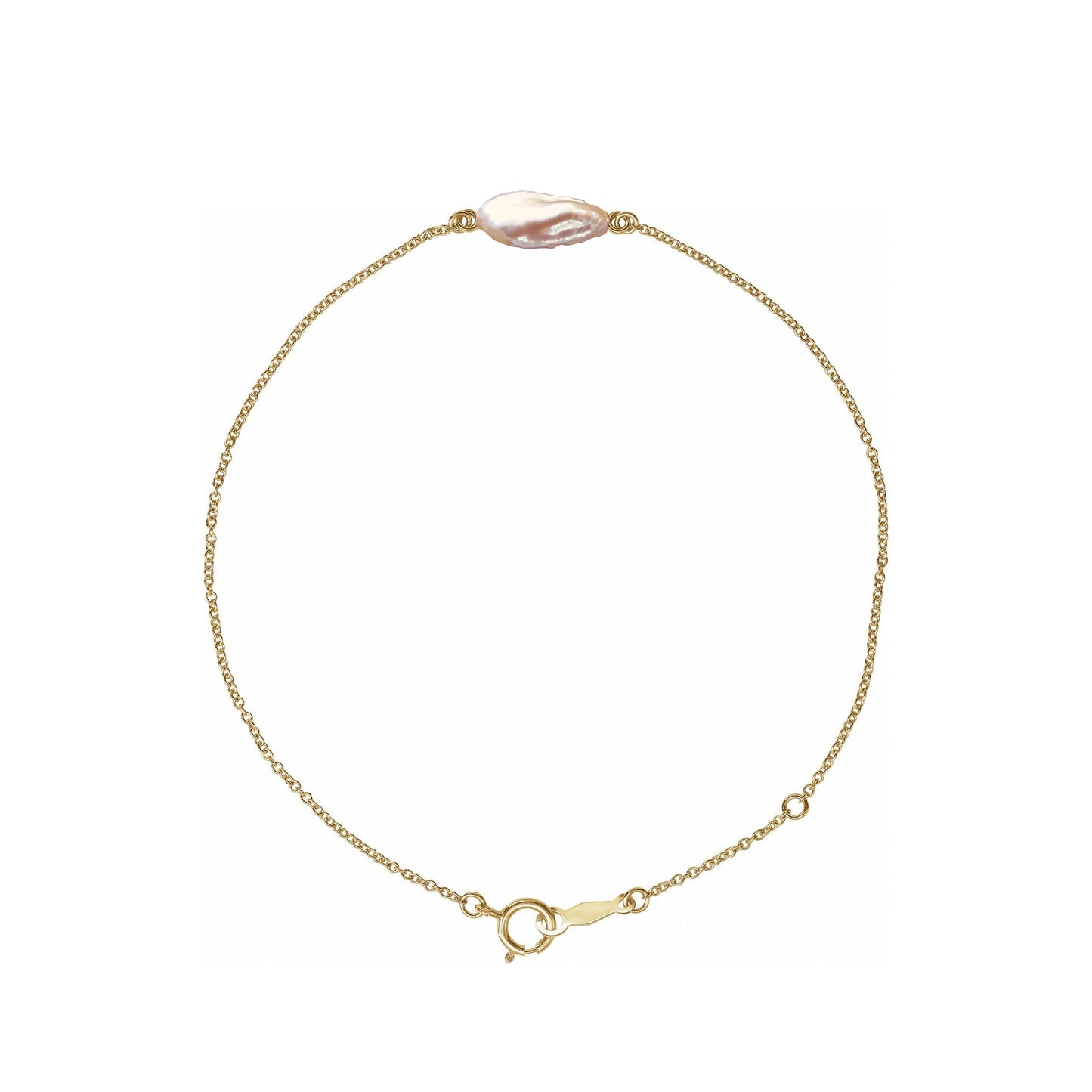 Baroque pearl bracelet's in ,peach, pink, white, and grey, by ZEALmetal, Nicole Horlor, in Kingston, ON, Canada