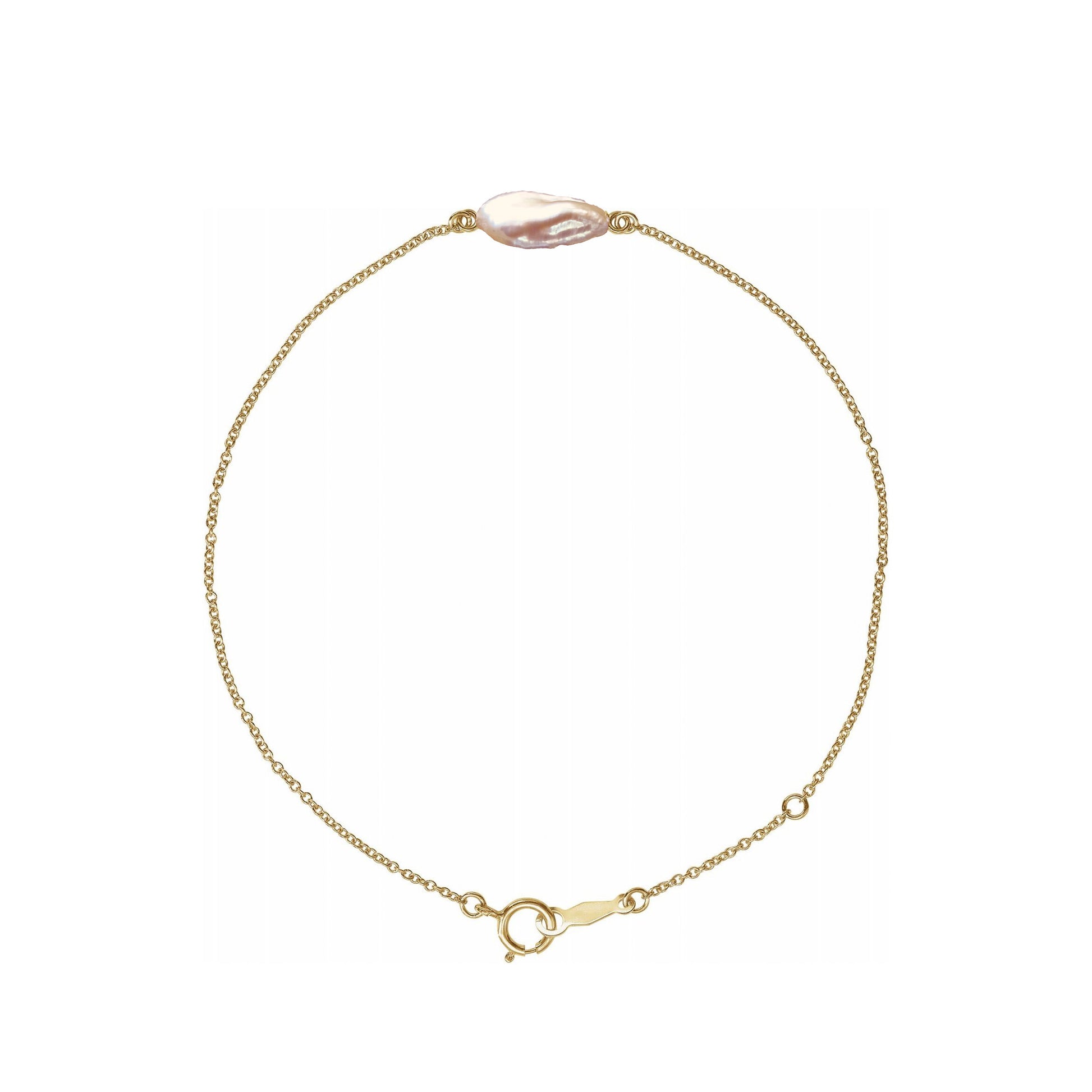 Baroque pearl bracelet's in ,peach, pink, white, and grey, by ZEALmetal, Nicole Horlor, in Kingston, ON, Canada