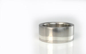 Stainless with Silver wave