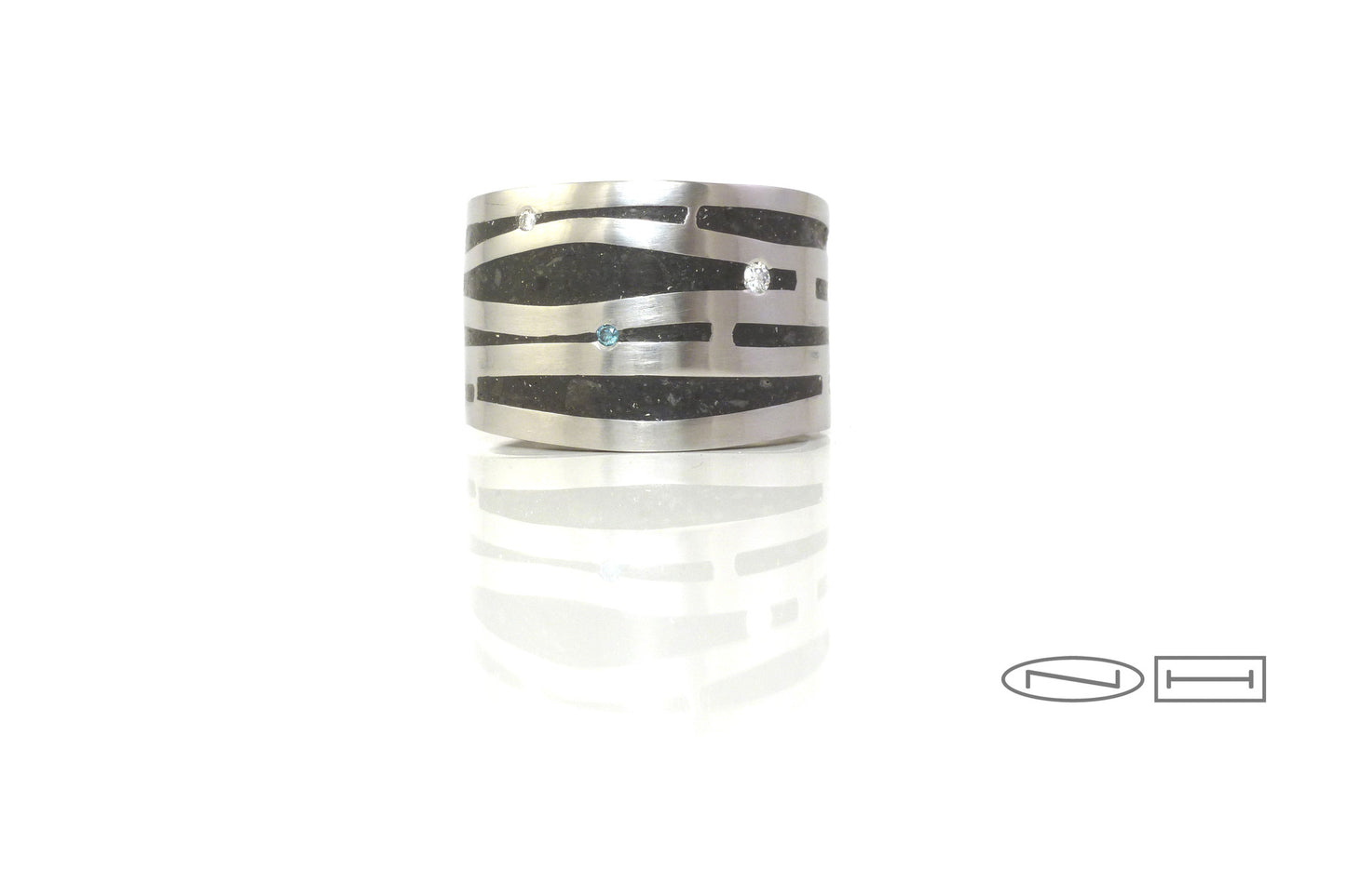Crushed Limestone inlay with diamonds