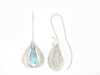 woven drop earrings