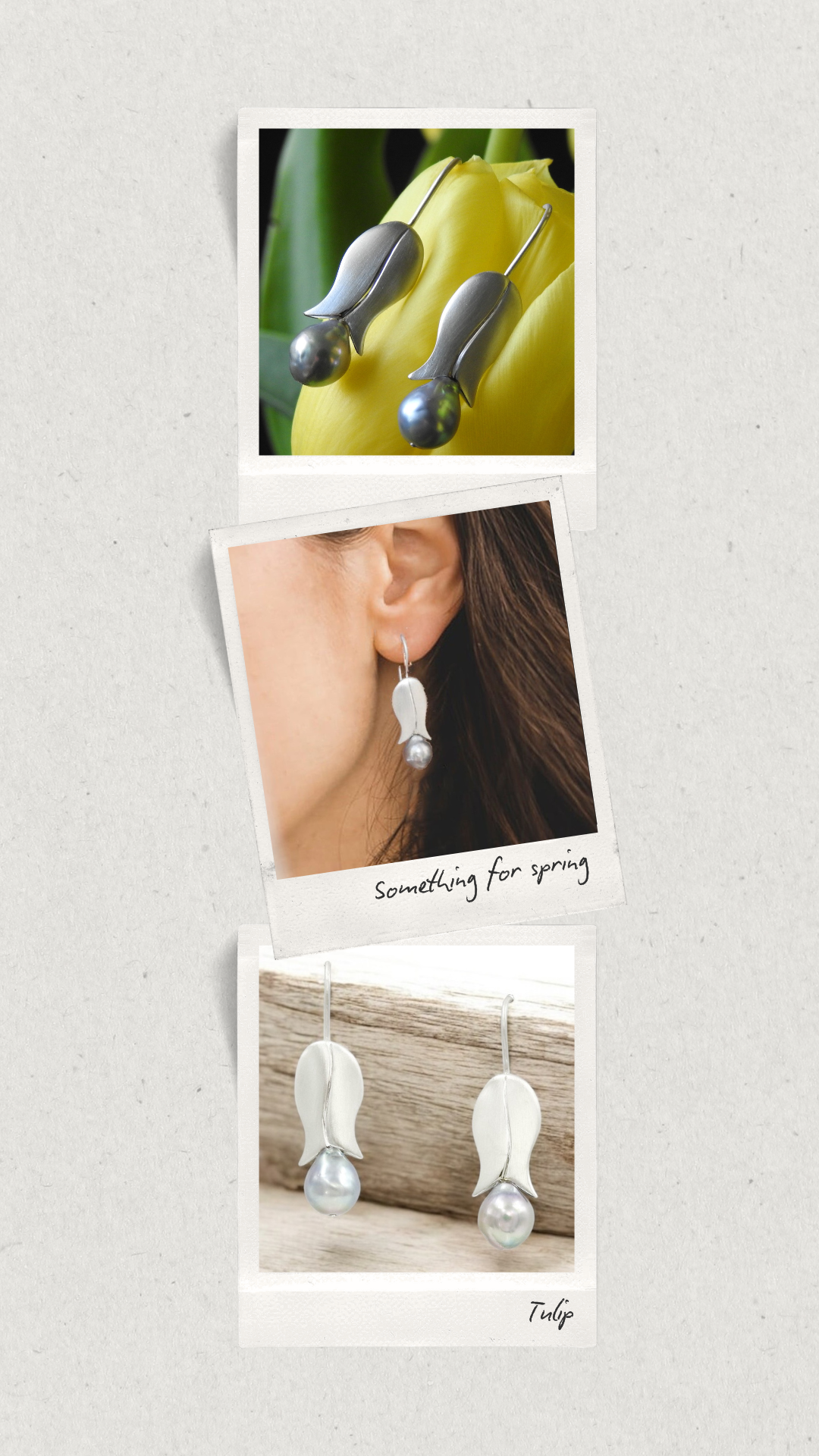 Tulip with baroque pearl drop