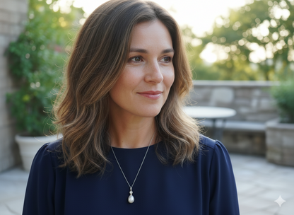 Diamonds in the rough with pear pearl