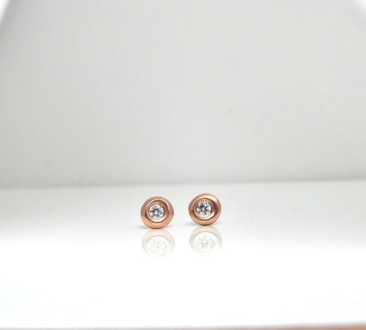 Diamonds in the rough stud earrings