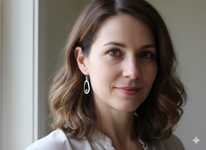 Pebble outline wth Tahitian, white or pink keshi pearls