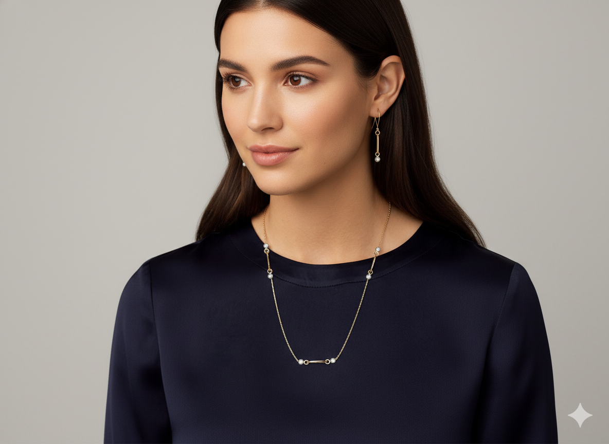 Stretching heaven to earth, earth to heaven necklace