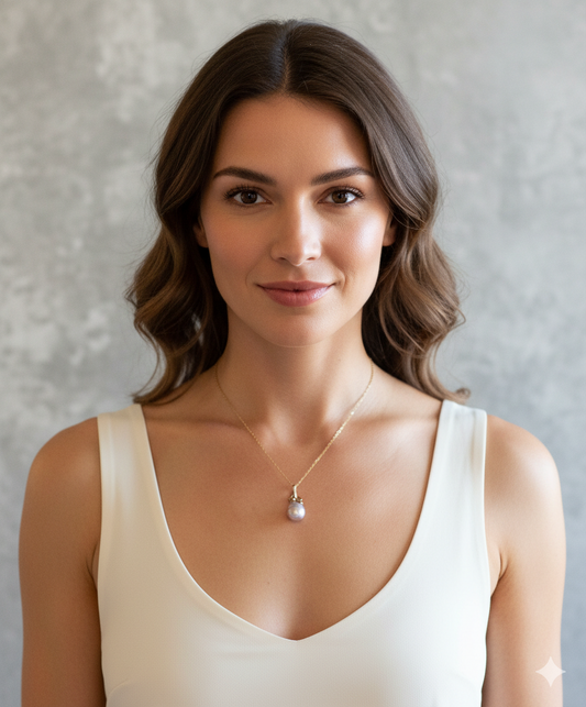 Organically you baroque pearl pendant