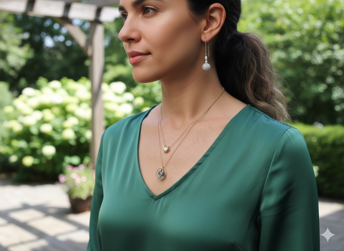 Threaded crochet ball dangles