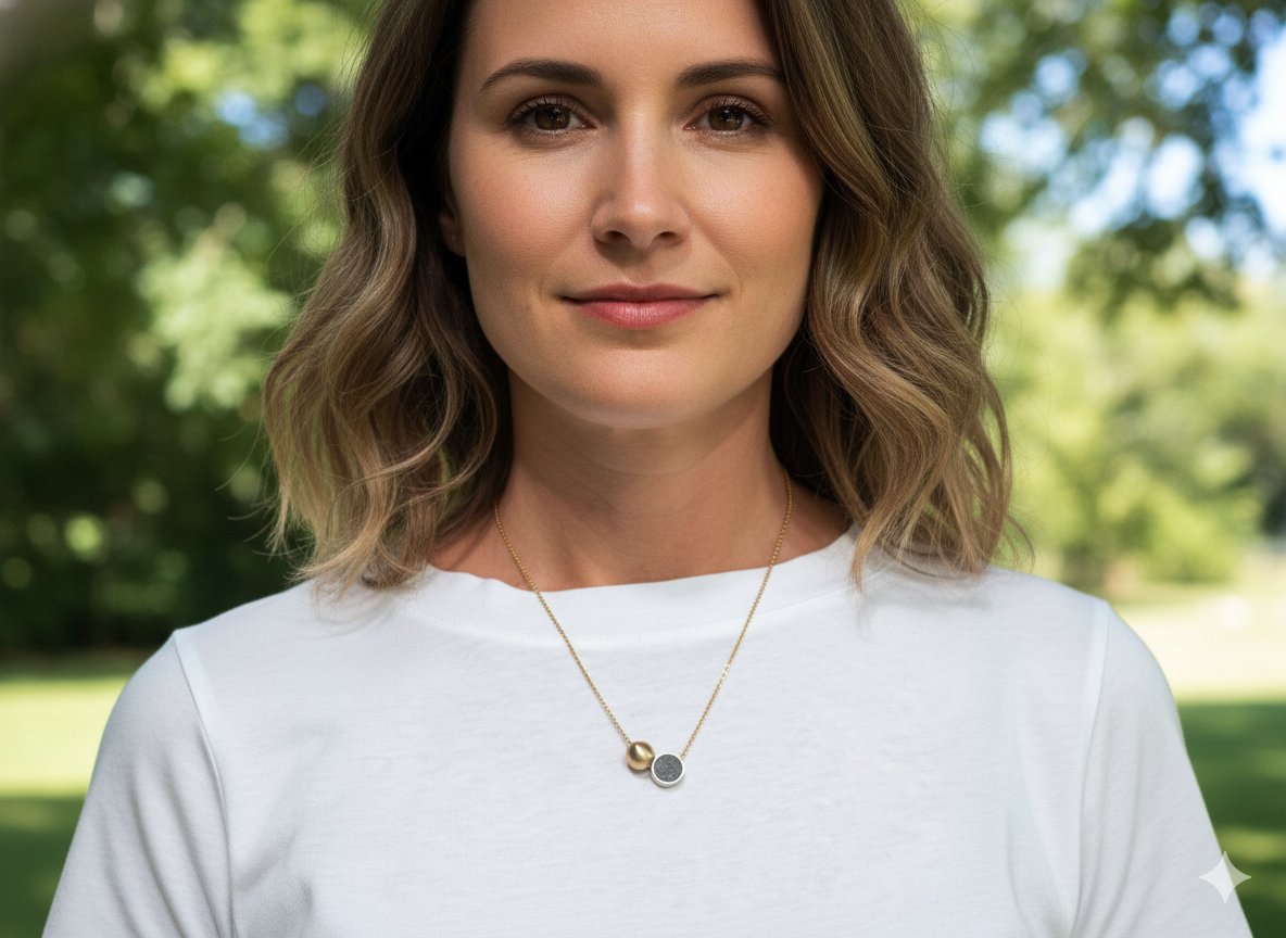 Limestone floater with sun