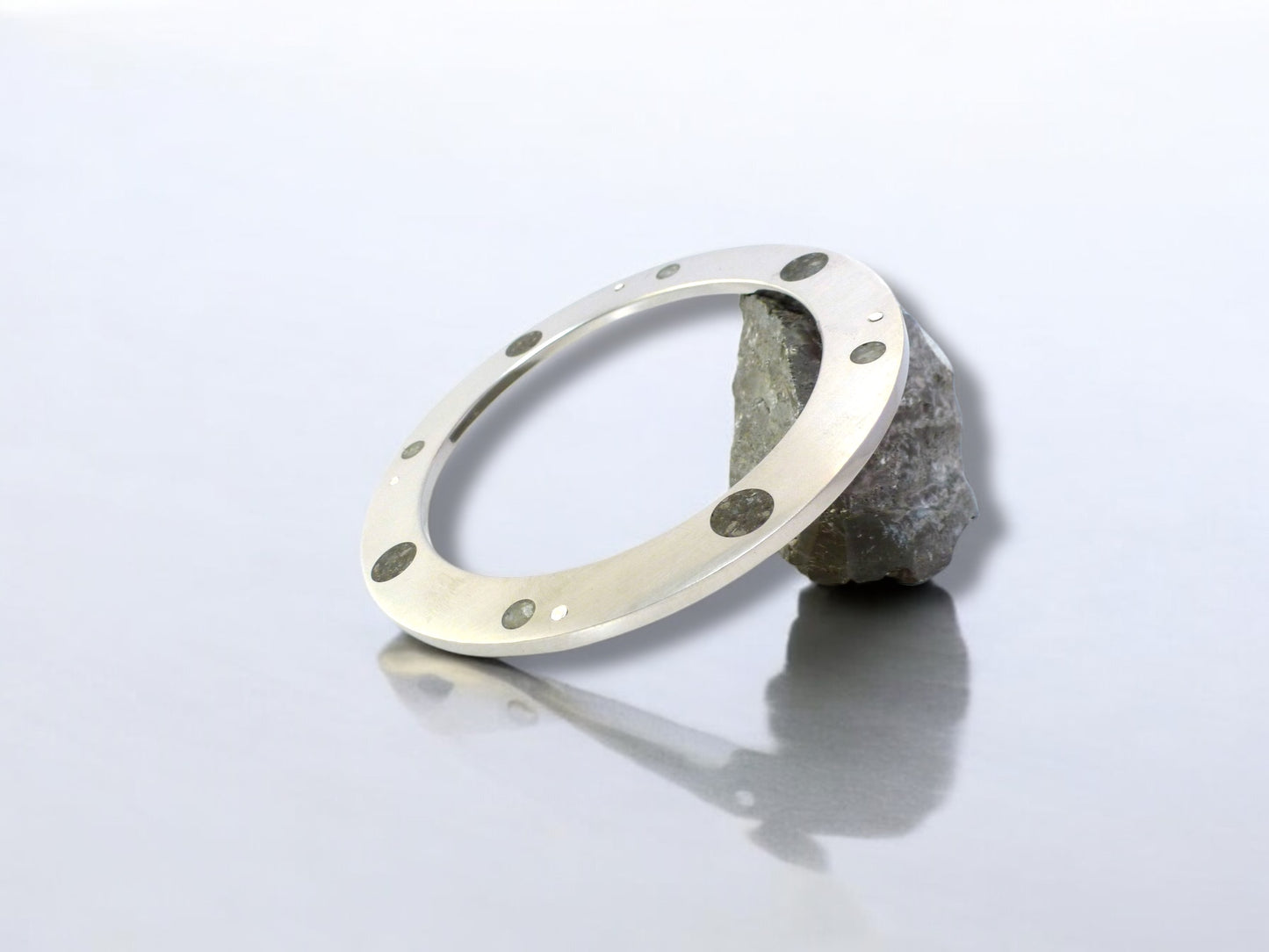 Limestone inlay stellar bangle