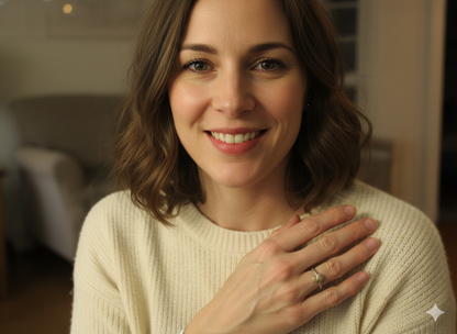 Pebble two tone ring ~ round band